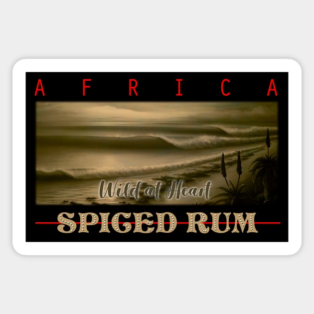 Africa Spiced Rum Sticker by StephenBibbArt
